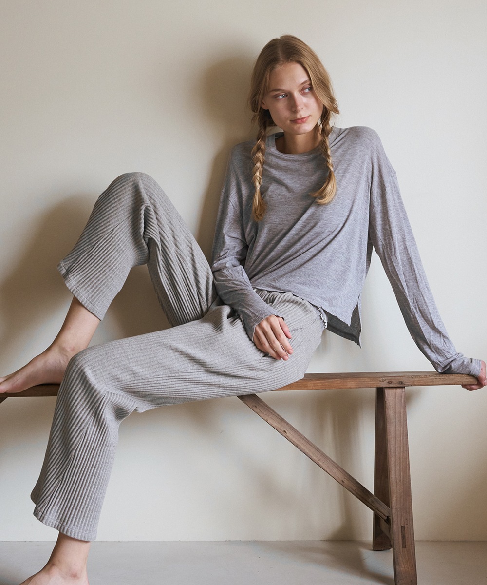 モイスト長袖プルオーバー【天竺】