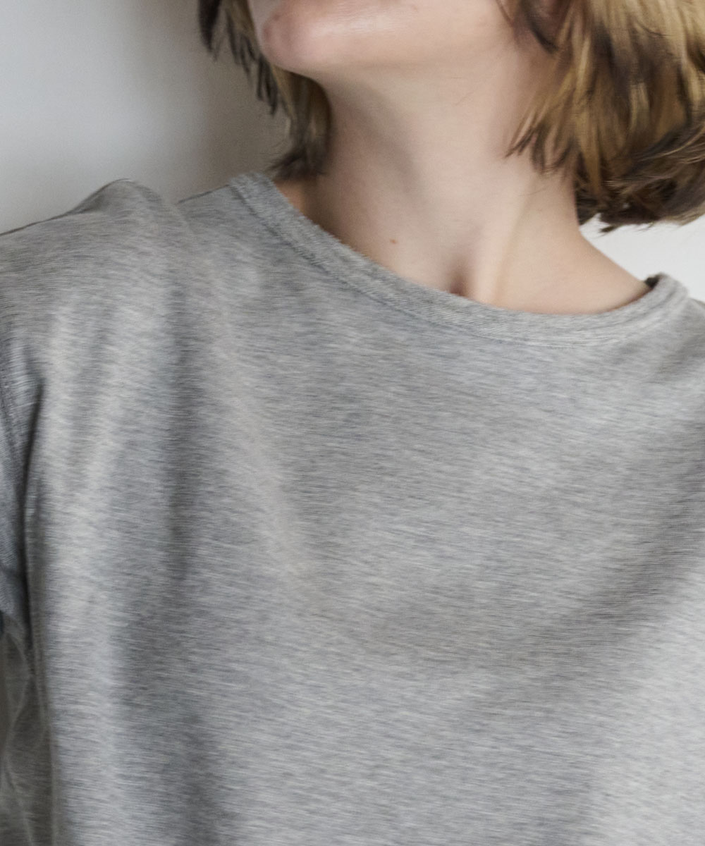 モイストチュニック丈長袖Tシャツ【ポンチ】