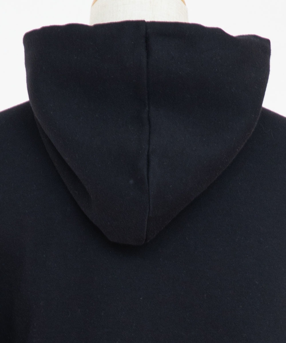 フード付きワンピース【ソフトダンボールニット生地】【コットン100%】