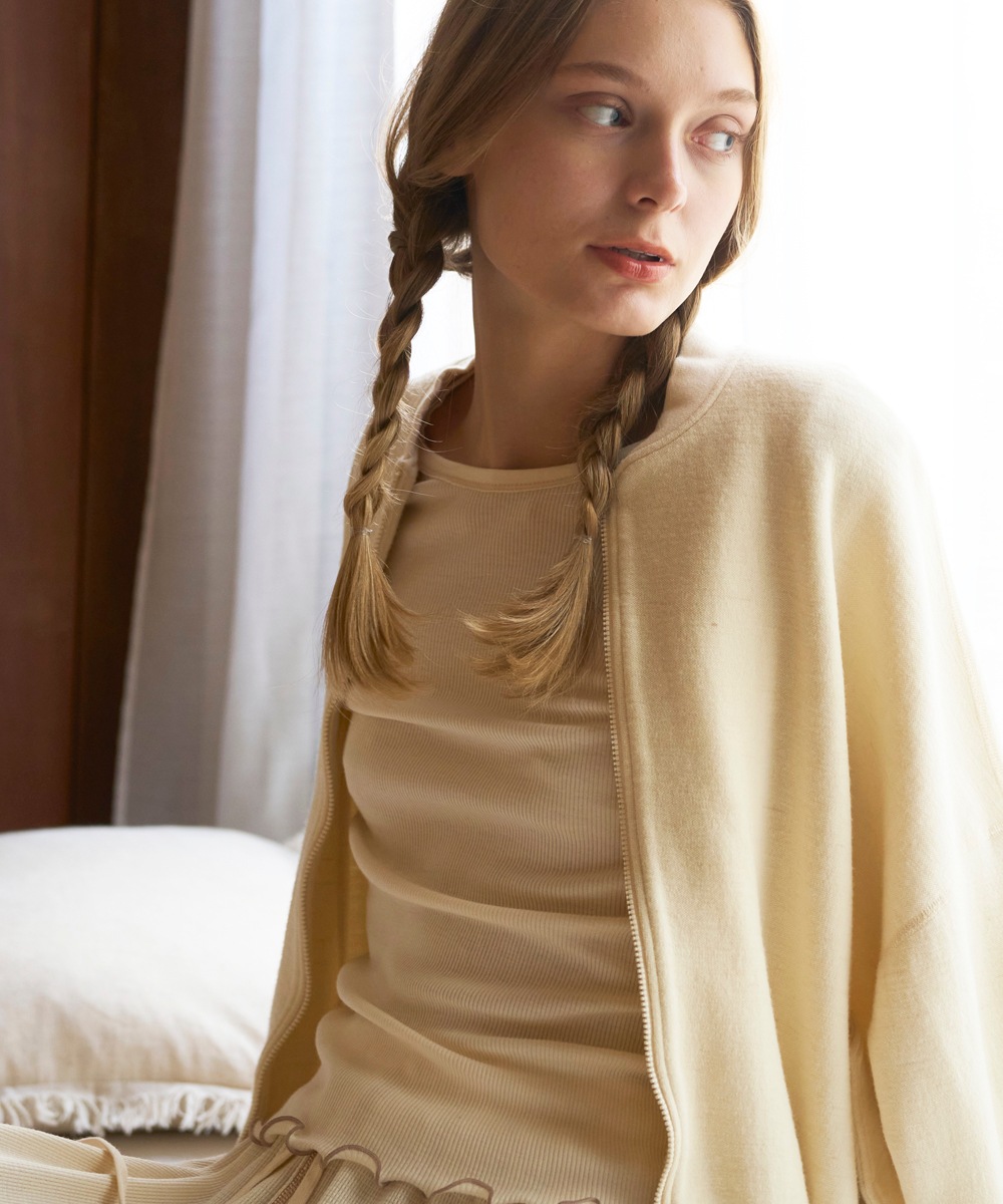 モイストブルゾン【表アルパカダンボールニット】