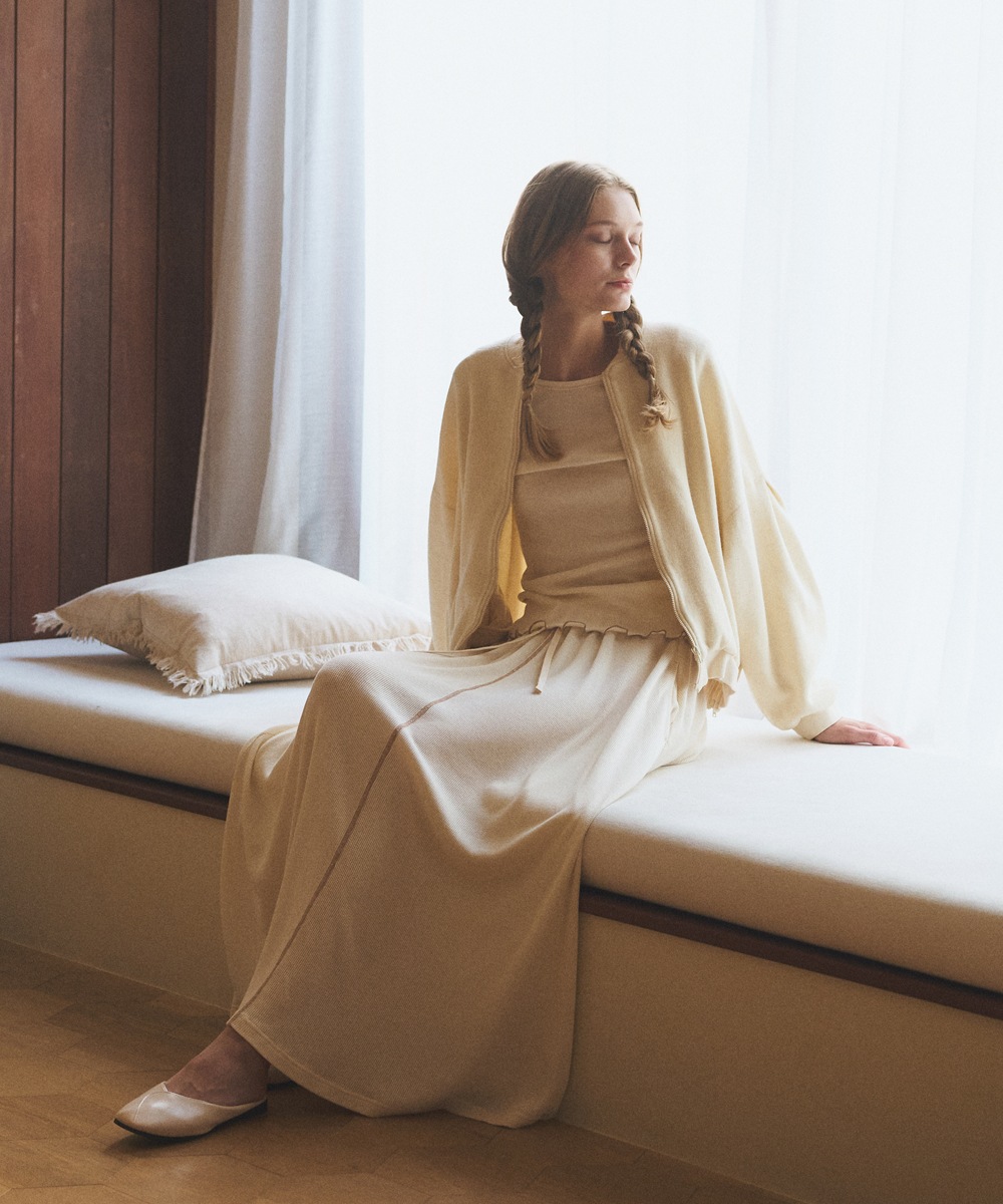 モイストブルゾン【表アルパカダンボールニット】