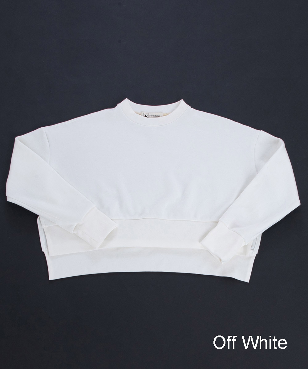 クロップド丈スウェット【ソフトダンボールニット生地】【コットン100