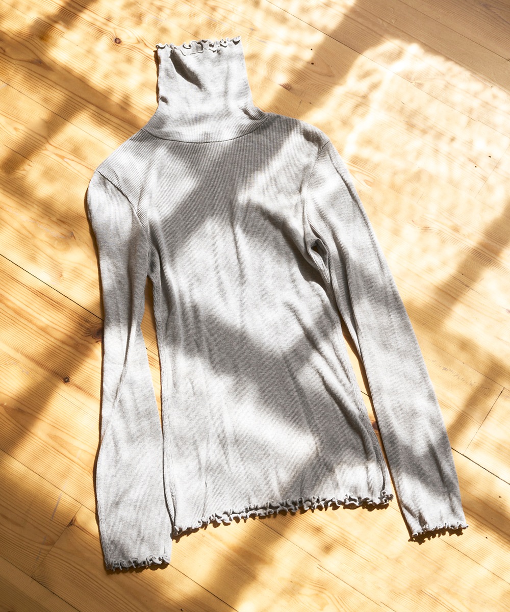 モイストタートルネック長袖Tシャツ【テレコ】