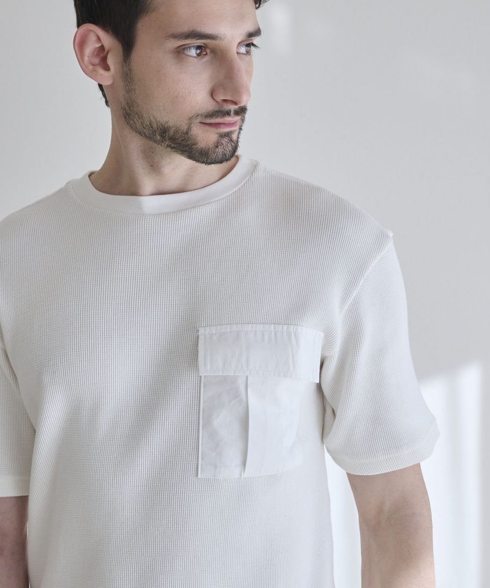 ワッフル半袖Tシャツ【コットン100％】