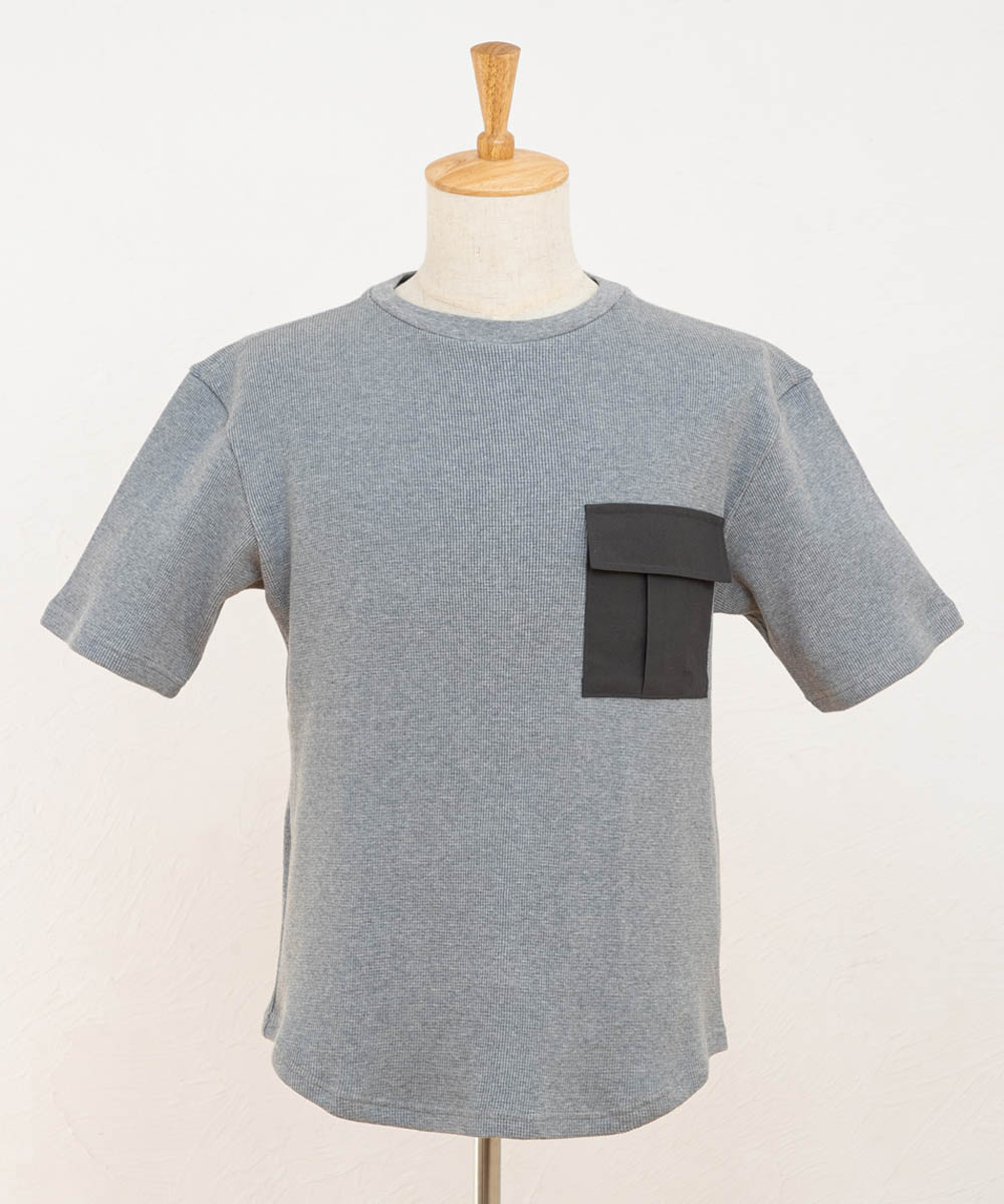 ワッフル半袖Tシャツ【コットン100％】