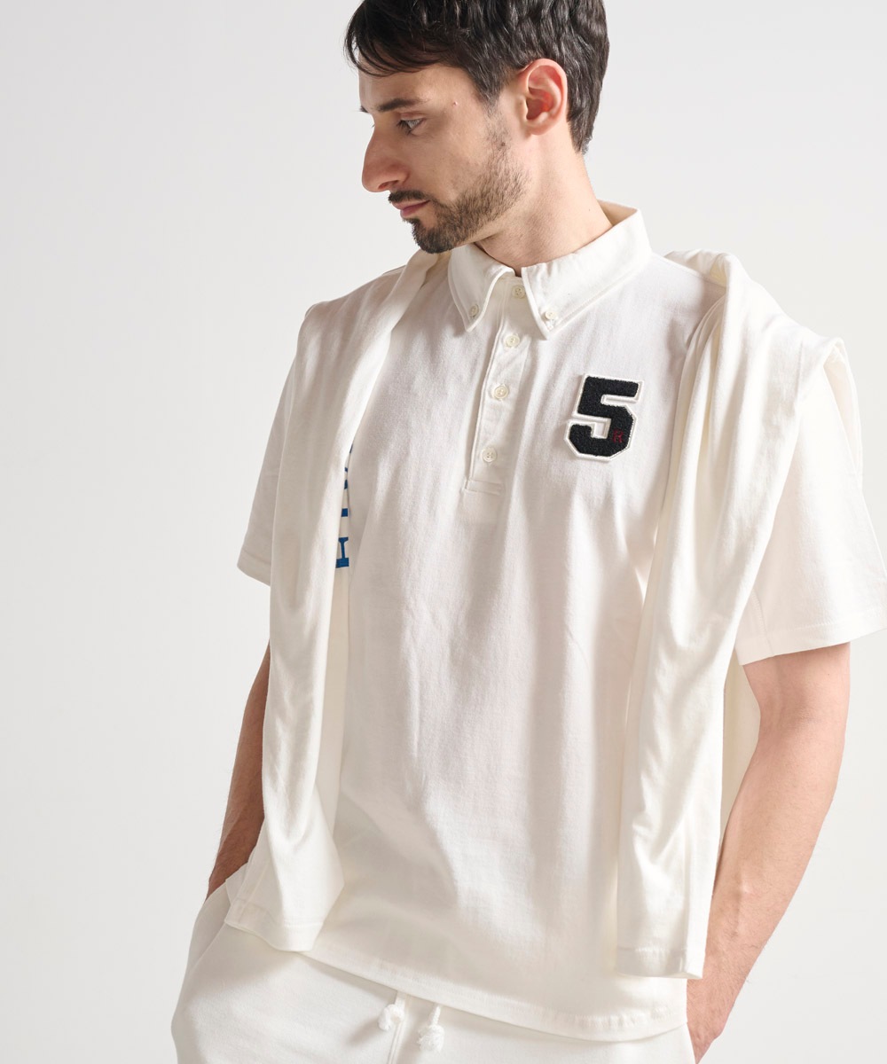 半袖ポロシャツ(サガラワッペン)【吊編み天竺】【コットン100%】