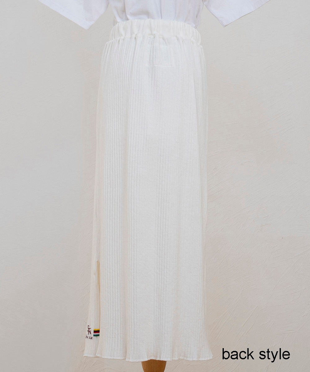マキシ丈スカート【ワイドテレコ】【コットン100%】