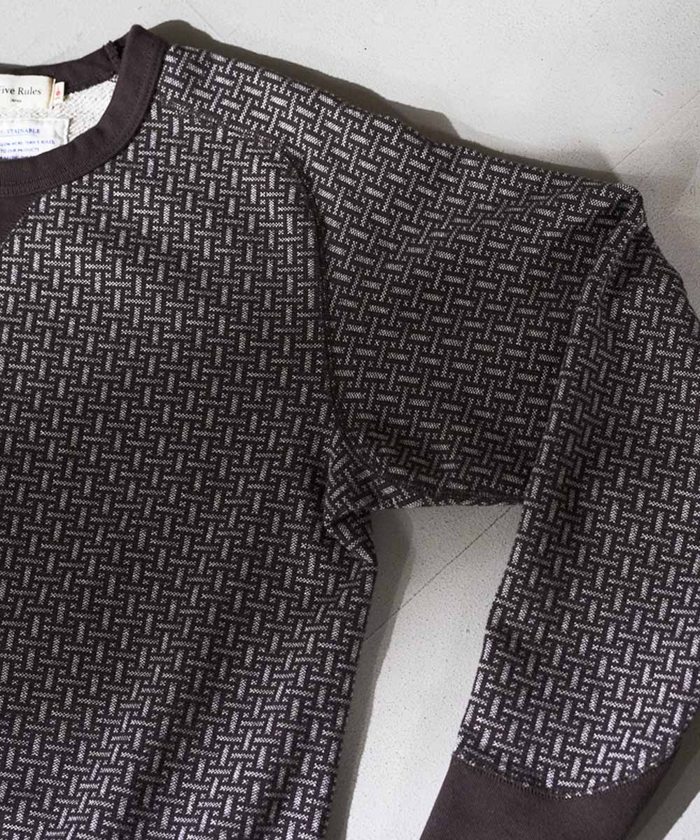 Negoro-Komonクルースウェット【ジャガード裏毛】【コットン100%】