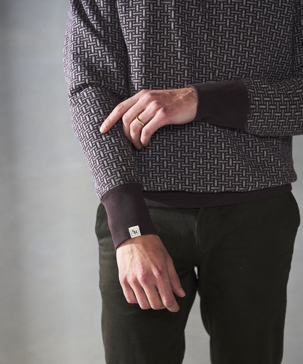 Negoro-Komonクルースウェット【ジャガード裏毛】【コットン100%】