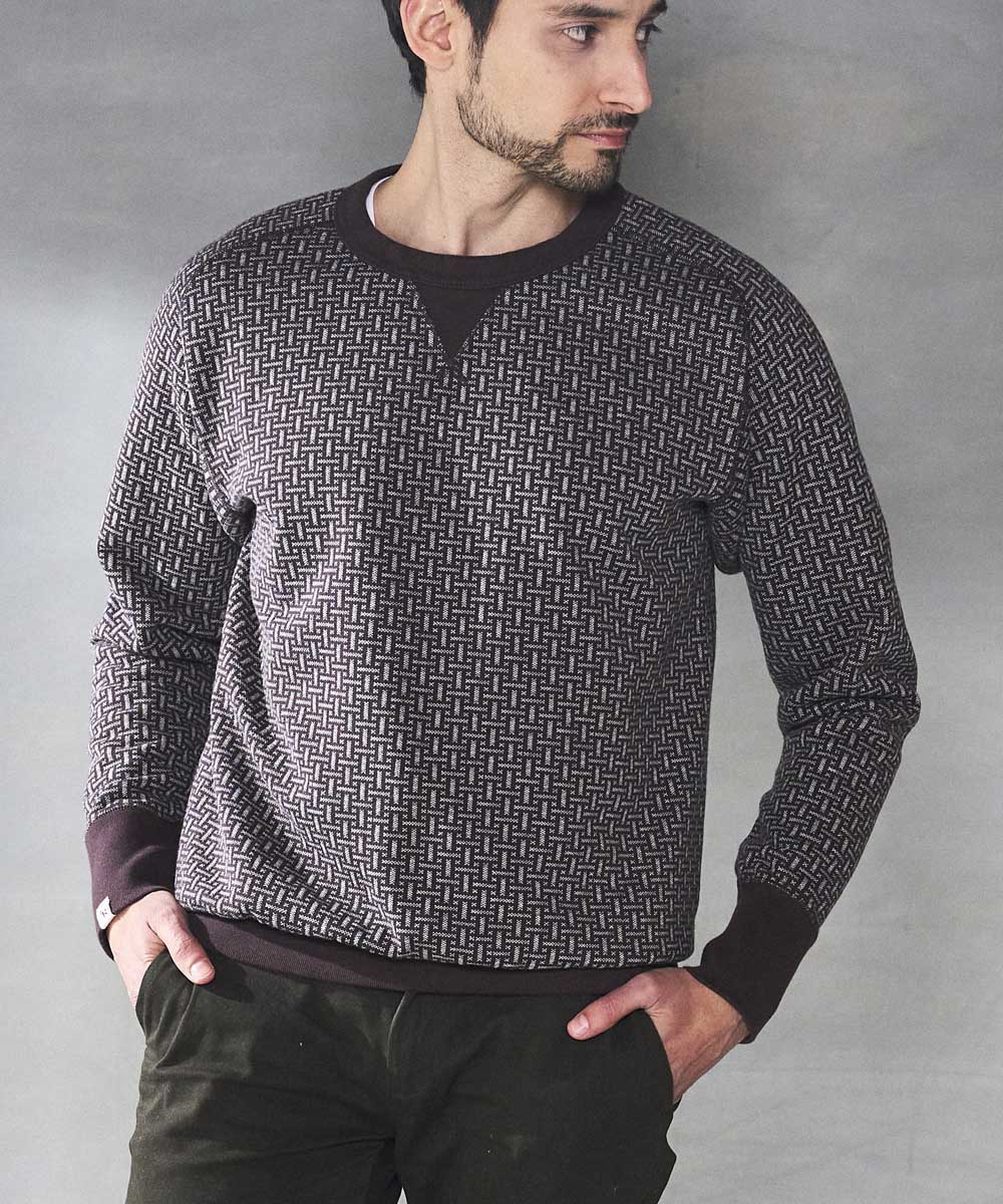 Negoro-Komonクルースウェット【ジャガード裏毛】【コットン100%】