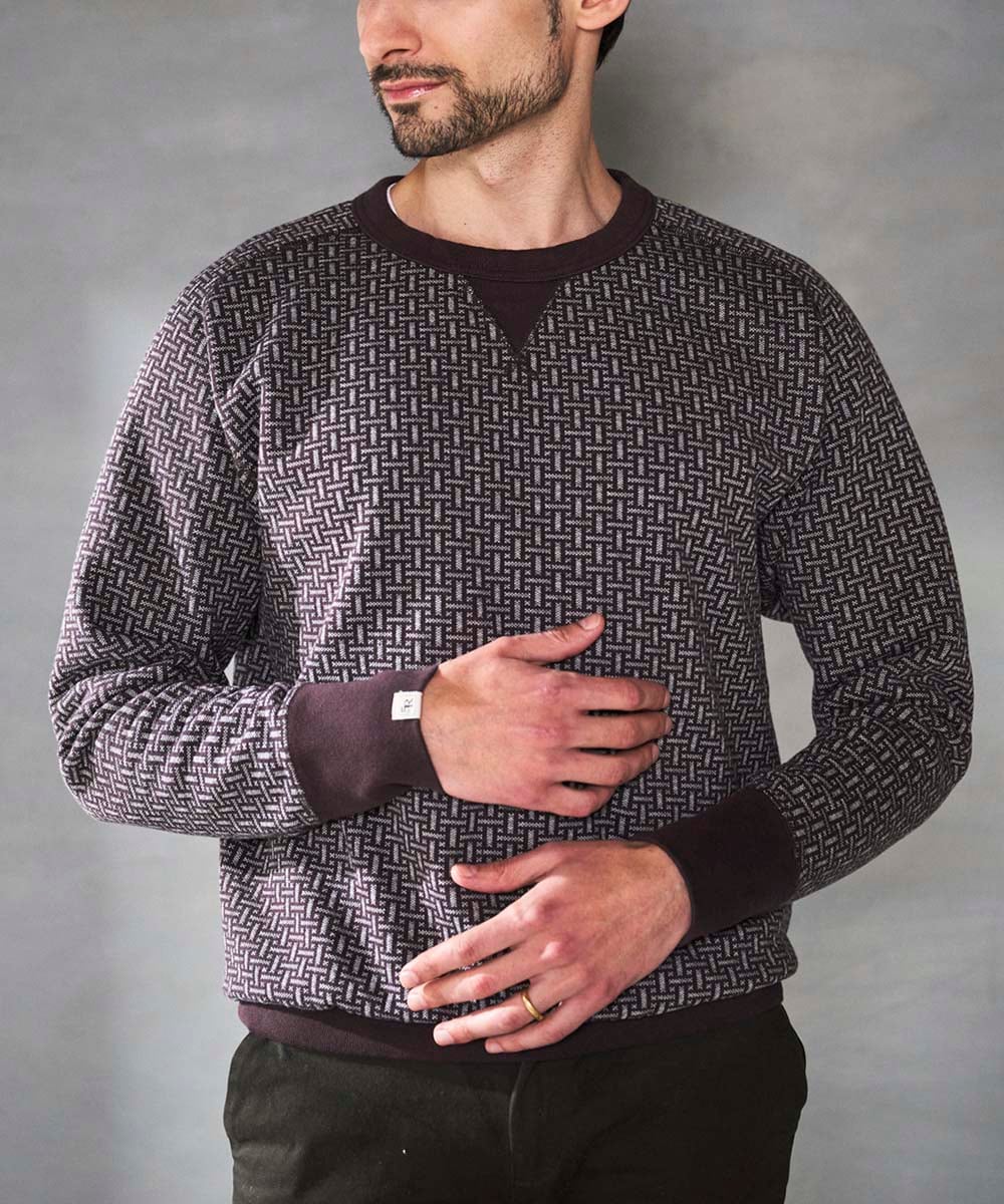 Negoro-Komonクルースウェット【ジャガード裏毛】【コットン100%】