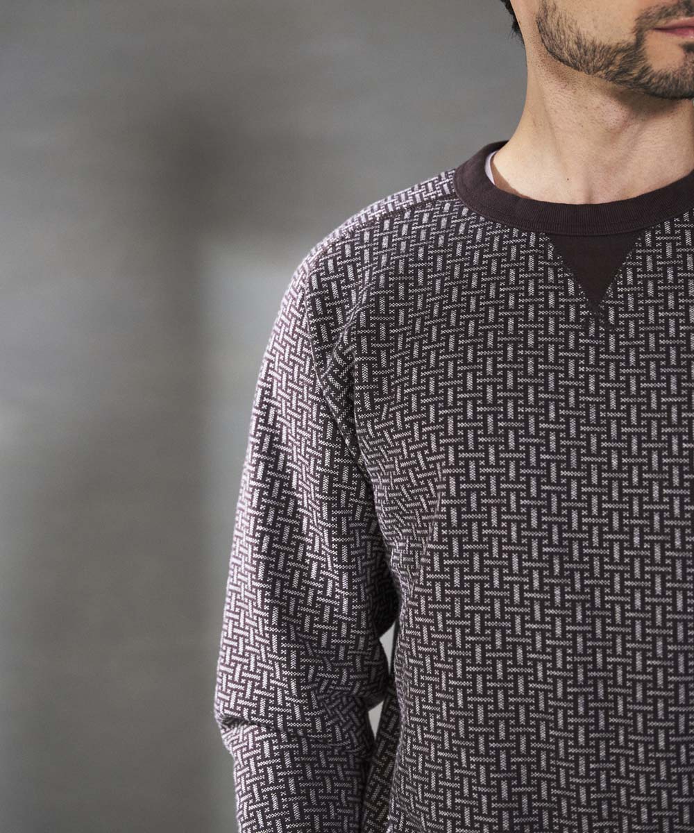 Negoro-Komonクルースウェット【ジャガード裏毛】【コットン100%】