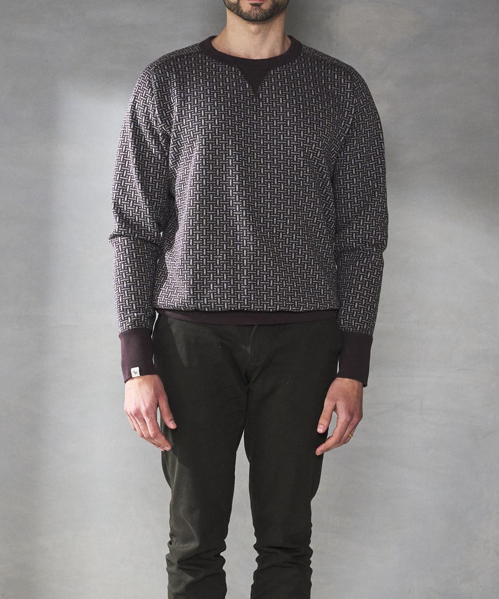 Negoro-Komonクルースウェット【ジャガード裏毛】【コットン100%】