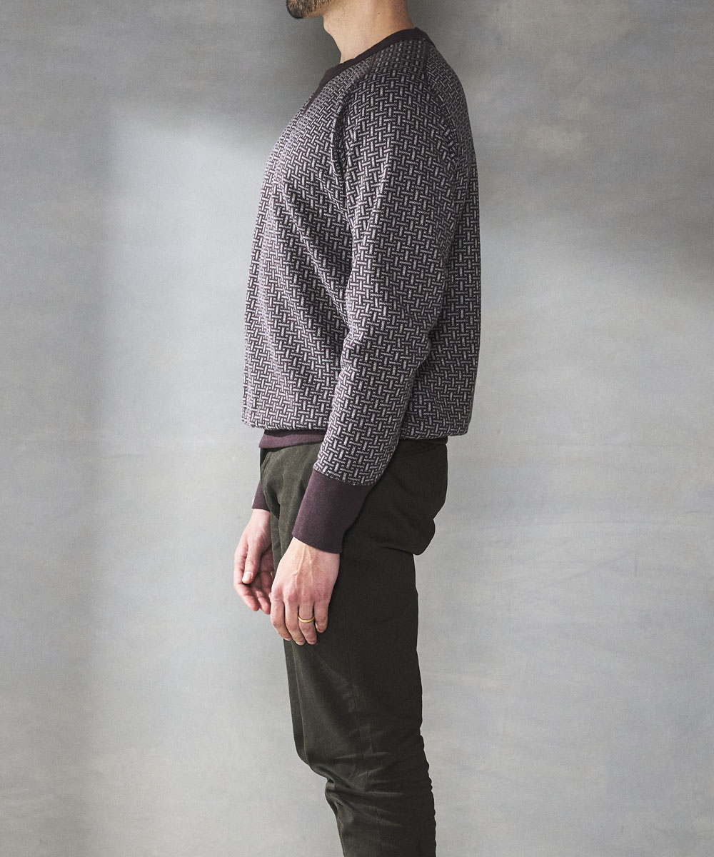 Negoro-Komonクルースウェット【ジャガード裏毛】【コットン100%】