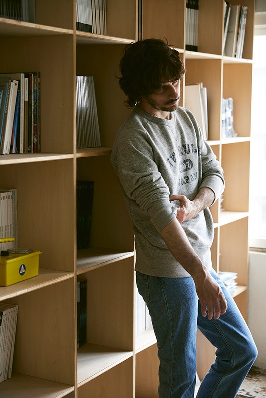 ヴィンテージ風あらびきロゴトレーナー【裏毛】【コットン100%】