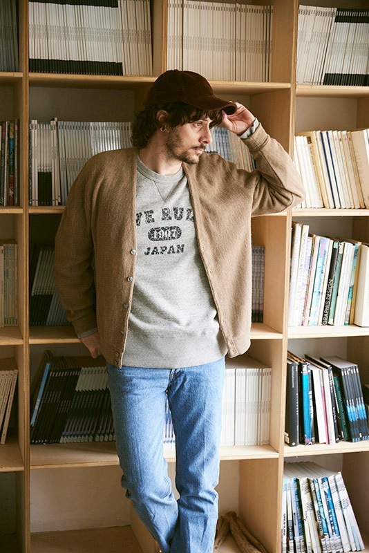 ヴィンテージ風あらびきロゴトレーナー【裏毛】【コットン100%】