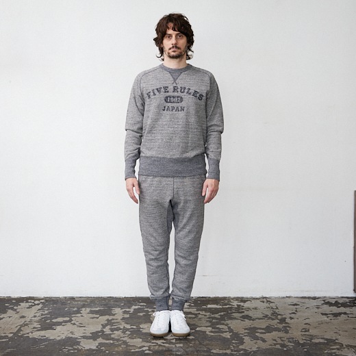 ヴィンテージ風あらびきロゴトレーナー【裏毛】【コットン100%】