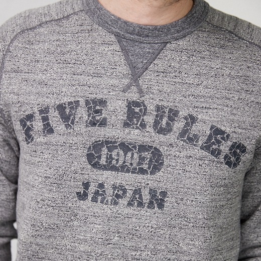 ヴィンテージ風あらびきロゴトレーナー【裏毛】【コットン100%】