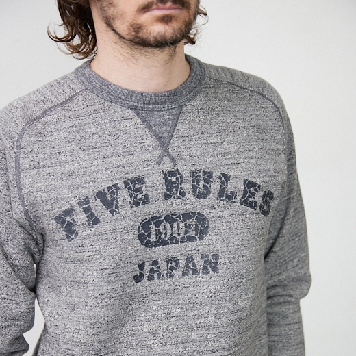 ヴィンテージ風あらびきロゴトレーナー【裏毛】【コットン100%】