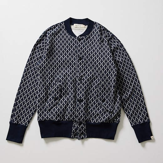 Negoro-Komonスウェットジャケット【ジャガード裏毛】【コットン100%】