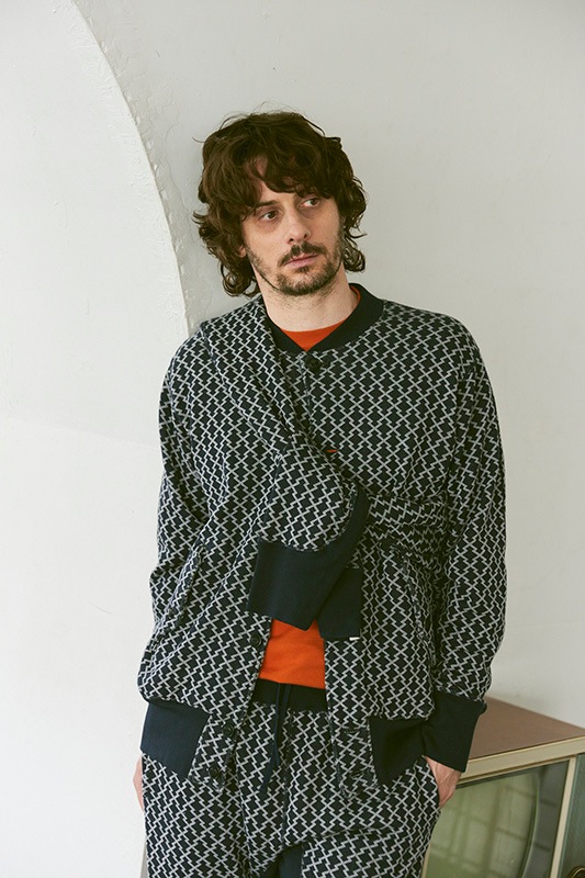 Negoro-Komonスウェットジャケット【ジャガード裏毛】【コットン100%】