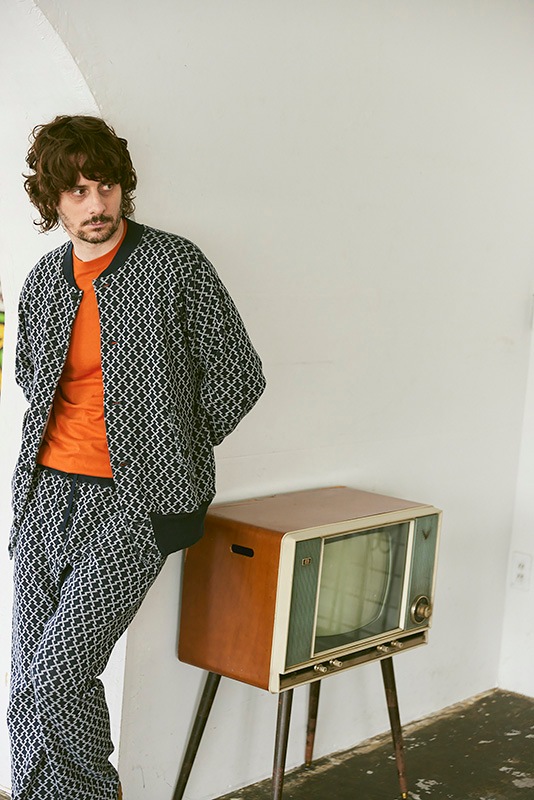 Negoro-Komonスウェットジャケット【ジャガード裏毛】【コットン100%】