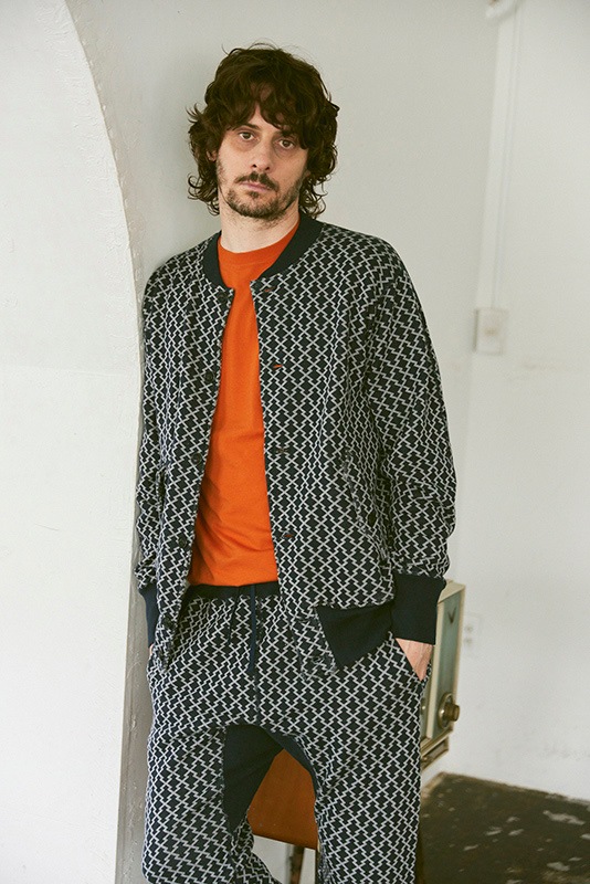 Negoro-Komonスウェットジャケット【ジャガード裏毛】【コットン100%】