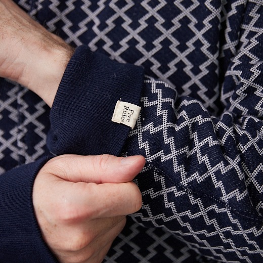 Negoro-Komonスウェットジャケット【ジャガード裏毛】【コットン100%】