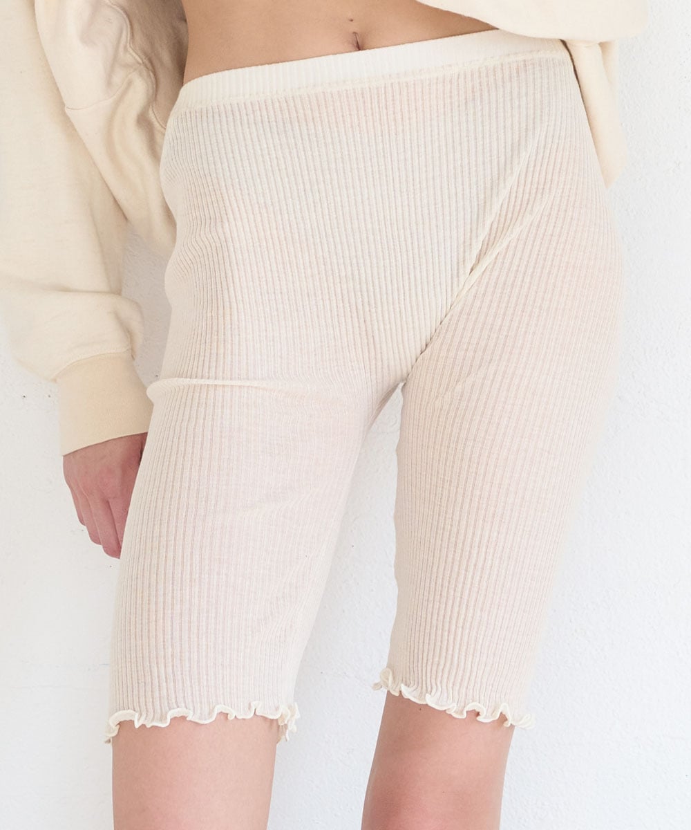 【New】モイスト5分丈レギンス【プリーツ】