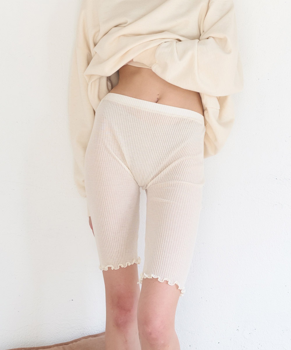 【New】モイスト5分丈レギンス【プリーツ】