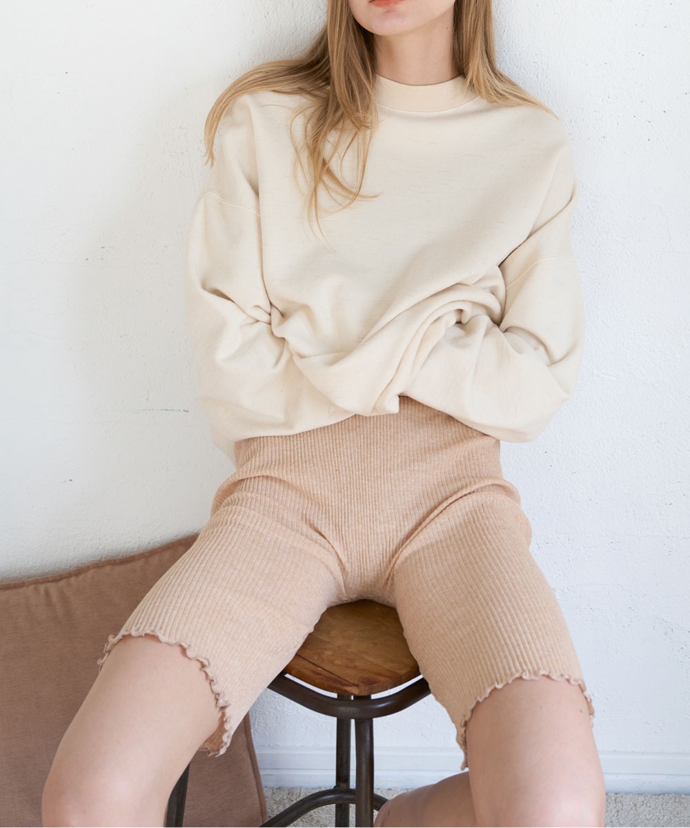 【New】モイスト5分丈レギンス【プリーツ】