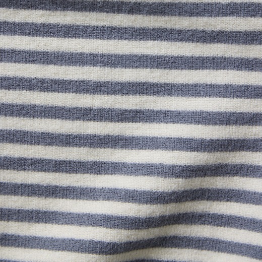 ボーダーウールトレーナー【畦編み】【ウール100%】