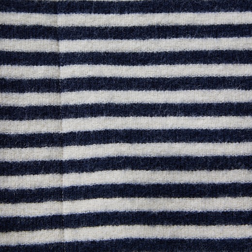 ボーダーウールトレーナー【畦編み】【ウール100%】