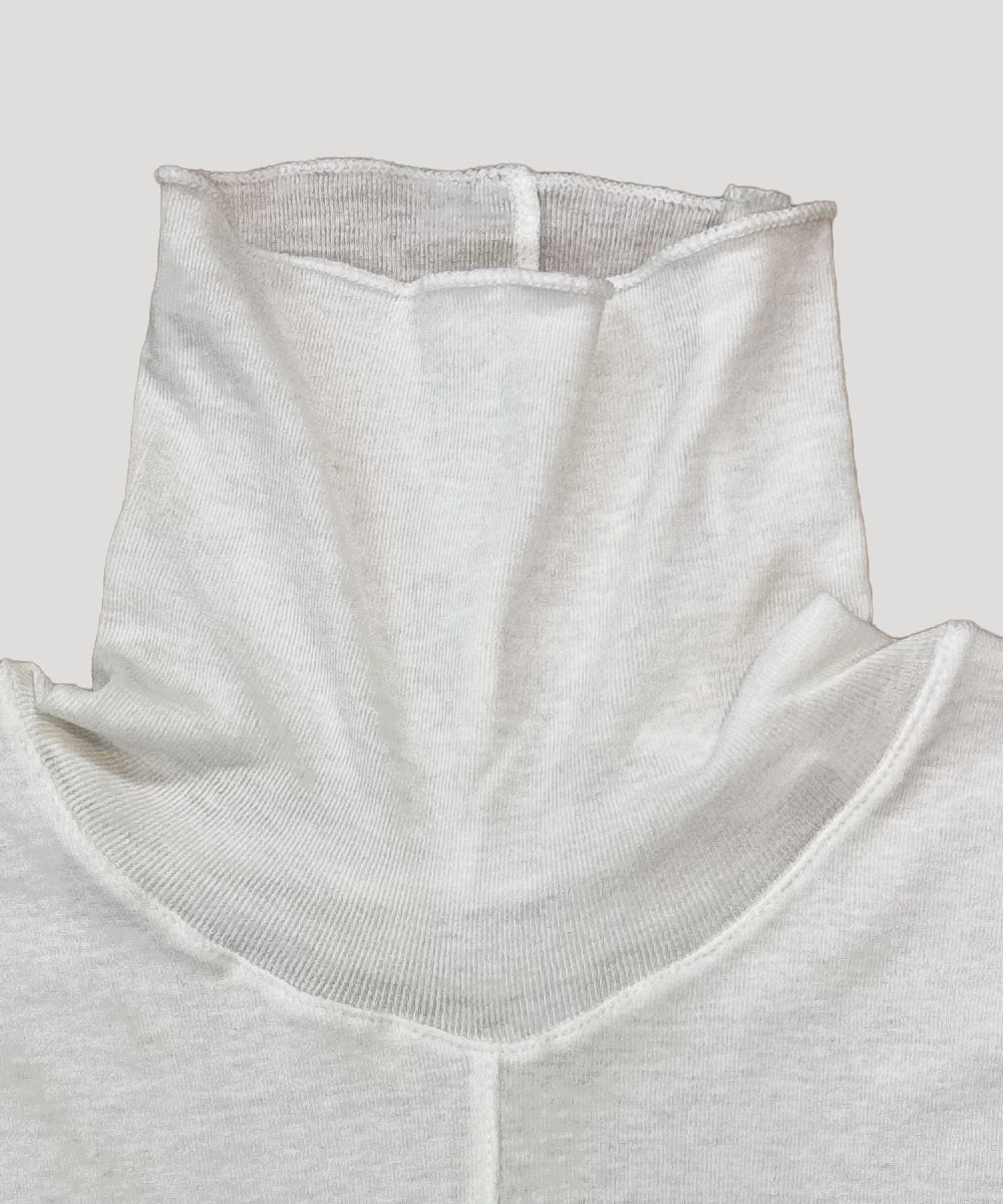 モイストタートルネック長袖Tシャツ【強撚フライス】