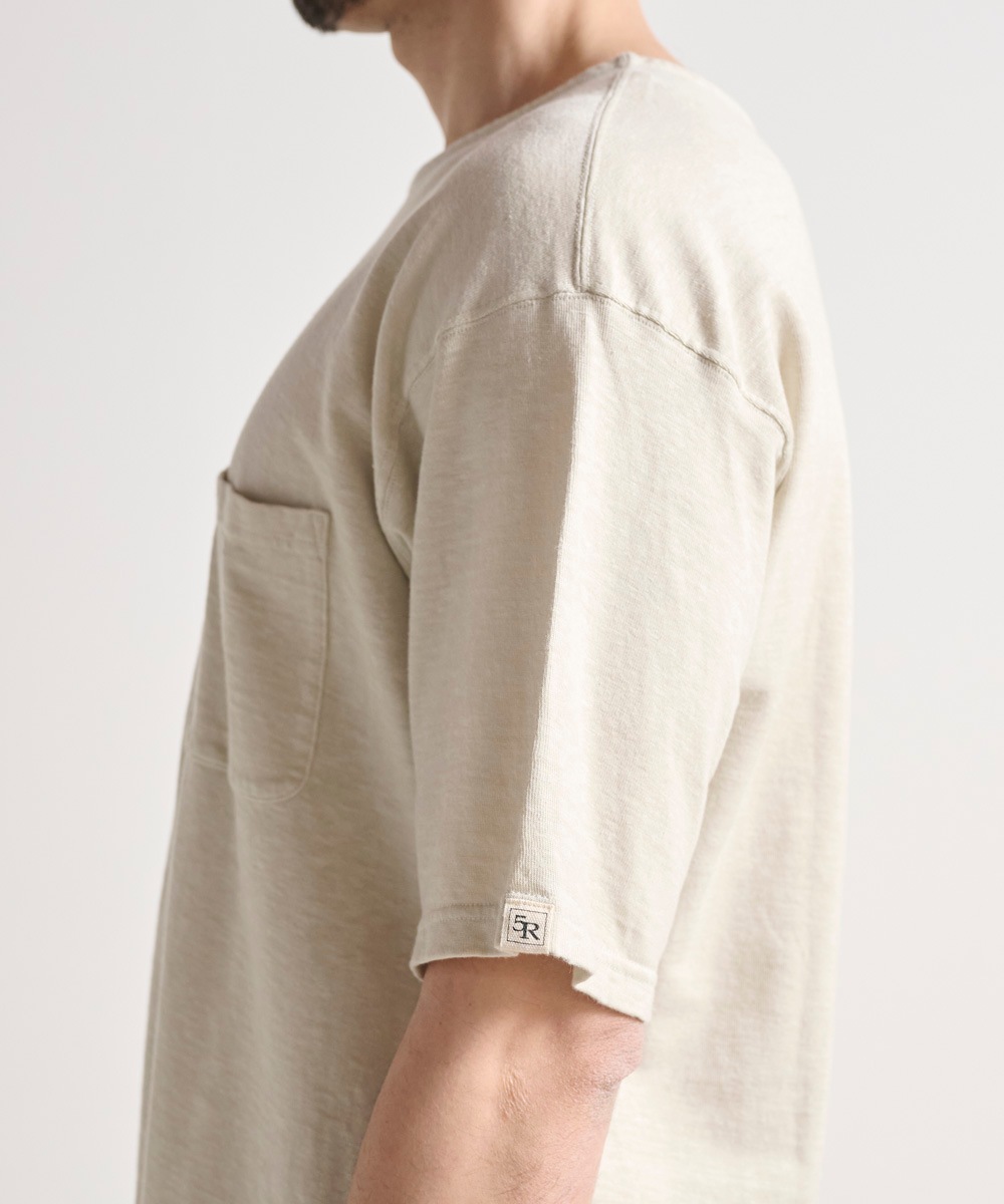 ヘンプ吊り編み半袖Tシャツ【ヘンプ58%コットン42%】