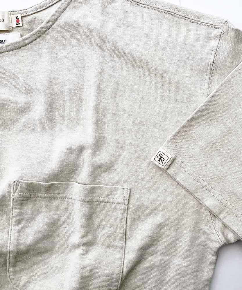 ヘンプ吊り編み半袖Tシャツ【ヘンプ58%コットン42%】