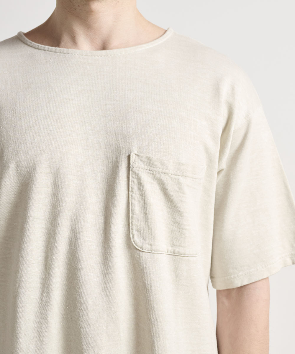 ヘンプ吊り編み半袖Tシャツ【ヘンプ58%コットン42%】