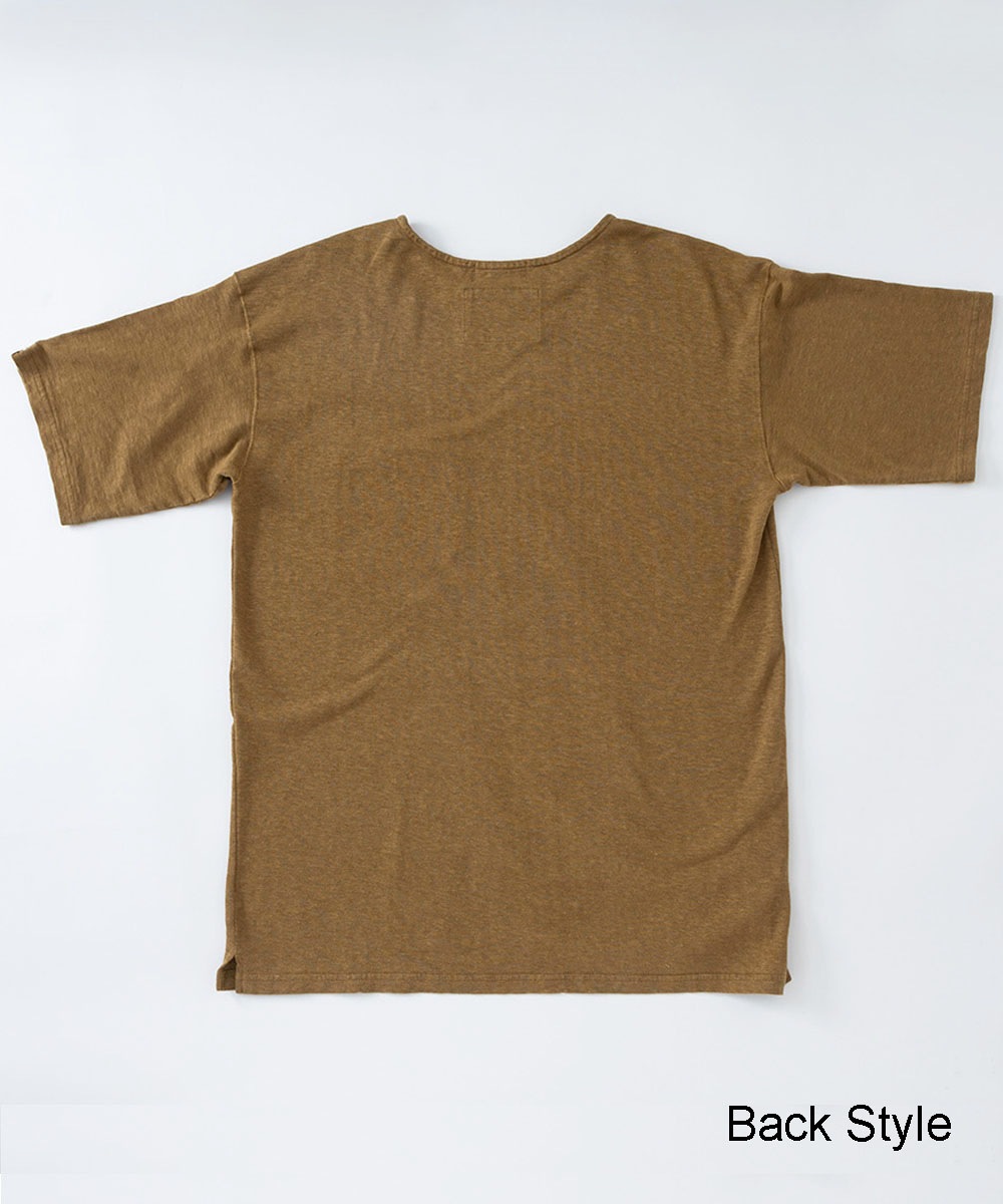 ヘンプ吊り編み半袖Tシャツ【ヘンプ58%コットン42%】