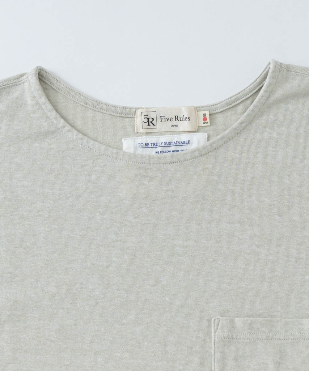 ヘンプ吊り編み半袖Tシャツ【ヘンプ58%コットン42%】