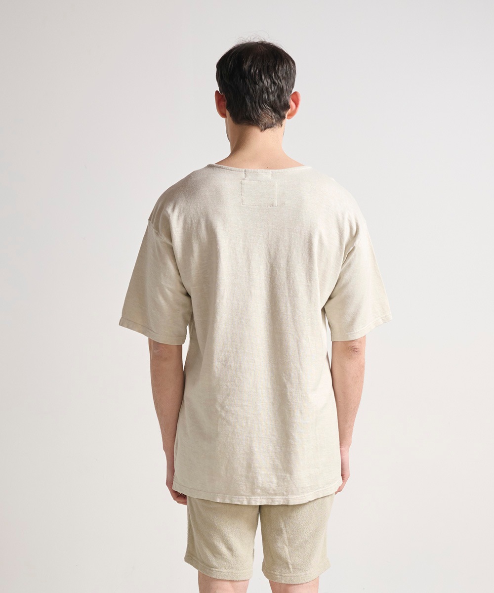 ヘンプ吊り編み半袖Tシャツ【ヘンプ58%コットン42%】