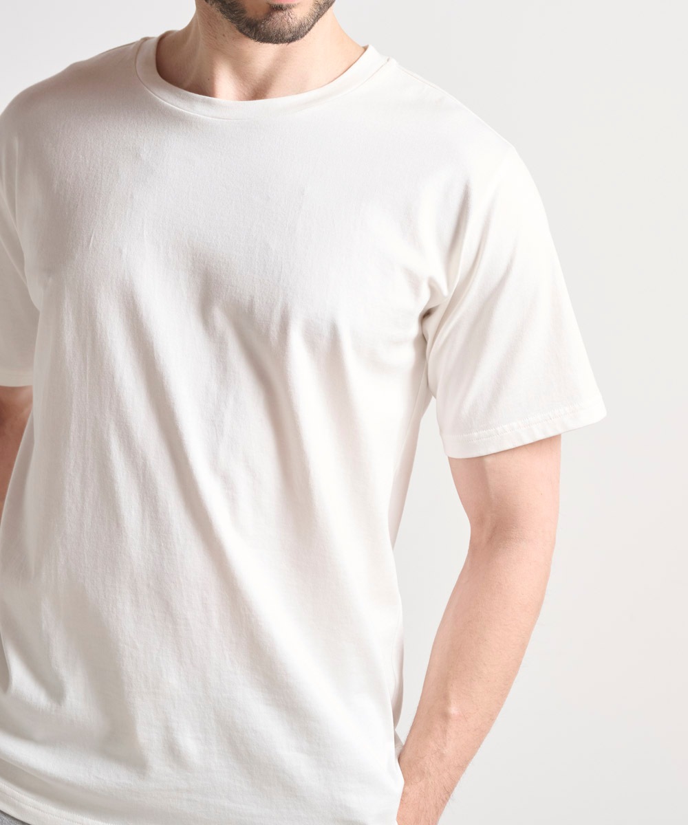 きれいめスプリットラグラン半袖Tシャツ【コットン100%】