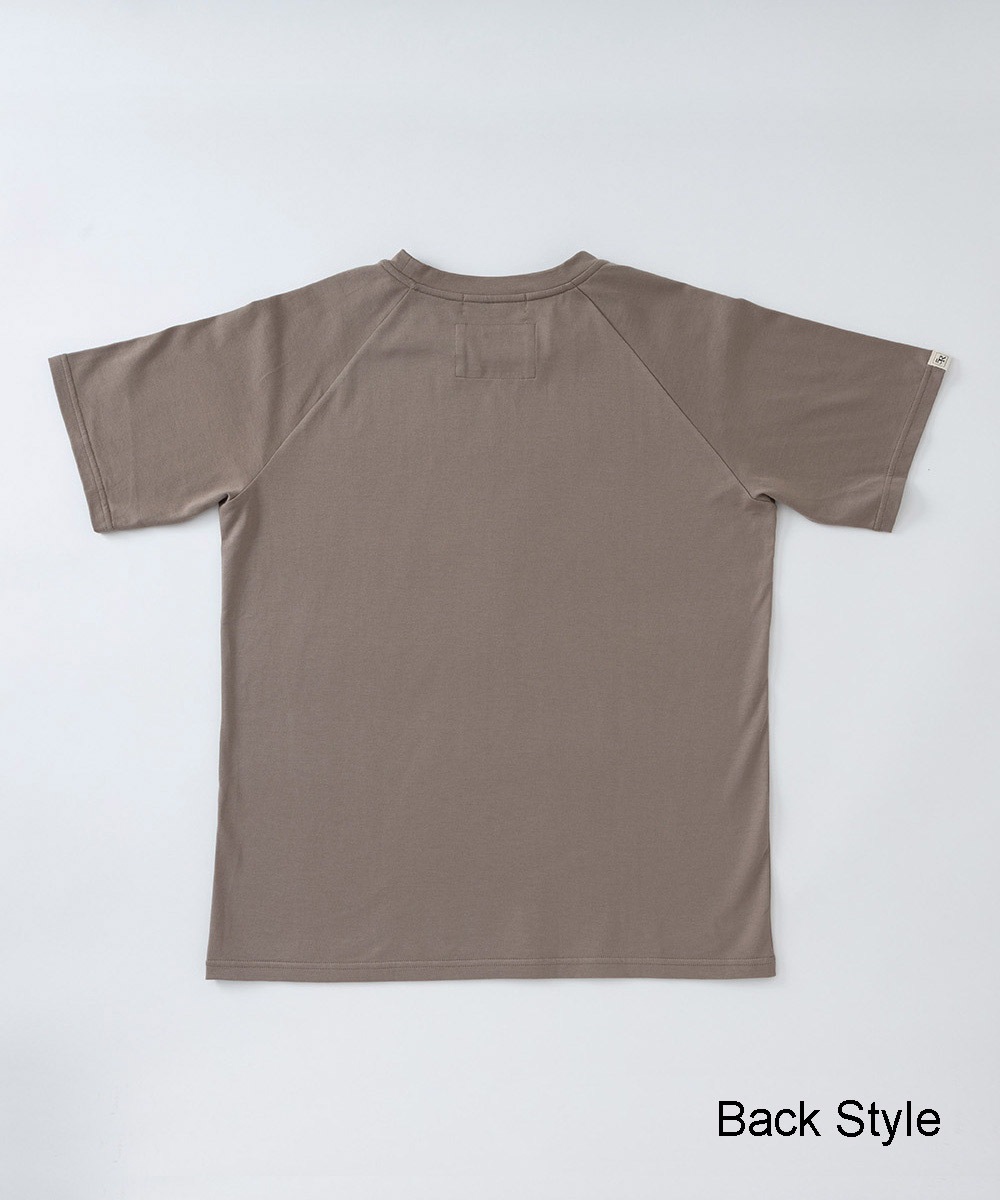 きれいめスプリットラグラン半袖Tシャツ【コットン100%】