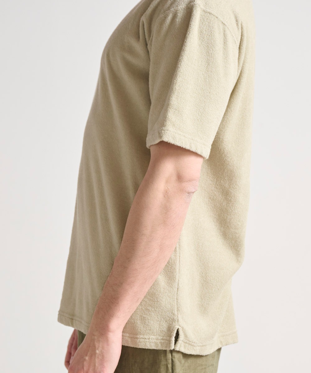 両面パイル半袖Tシャツ【コットン76%リネン24%】