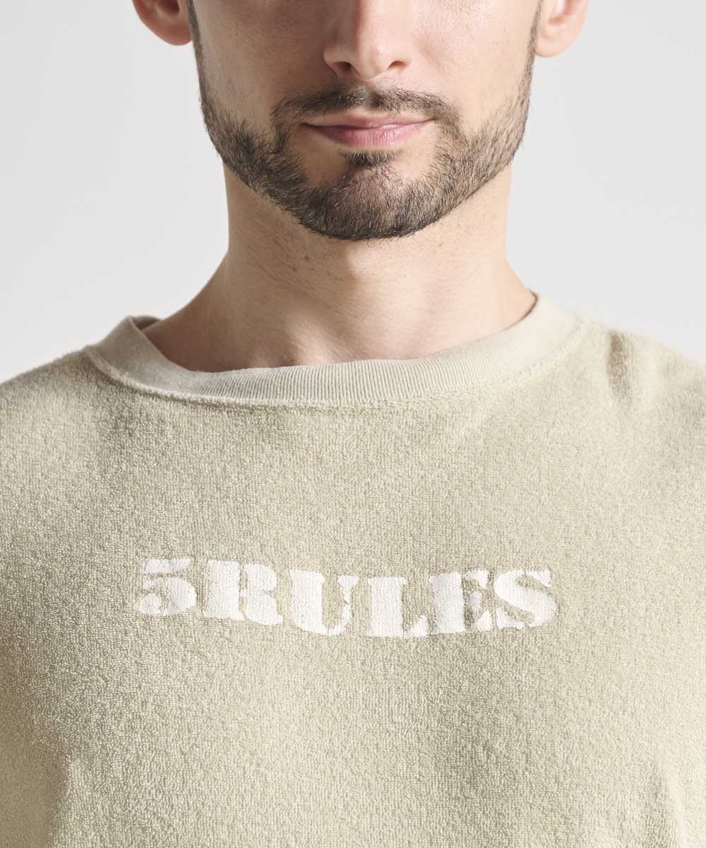 両面パイル半袖Tシャツ【コットン76%リネン24%】