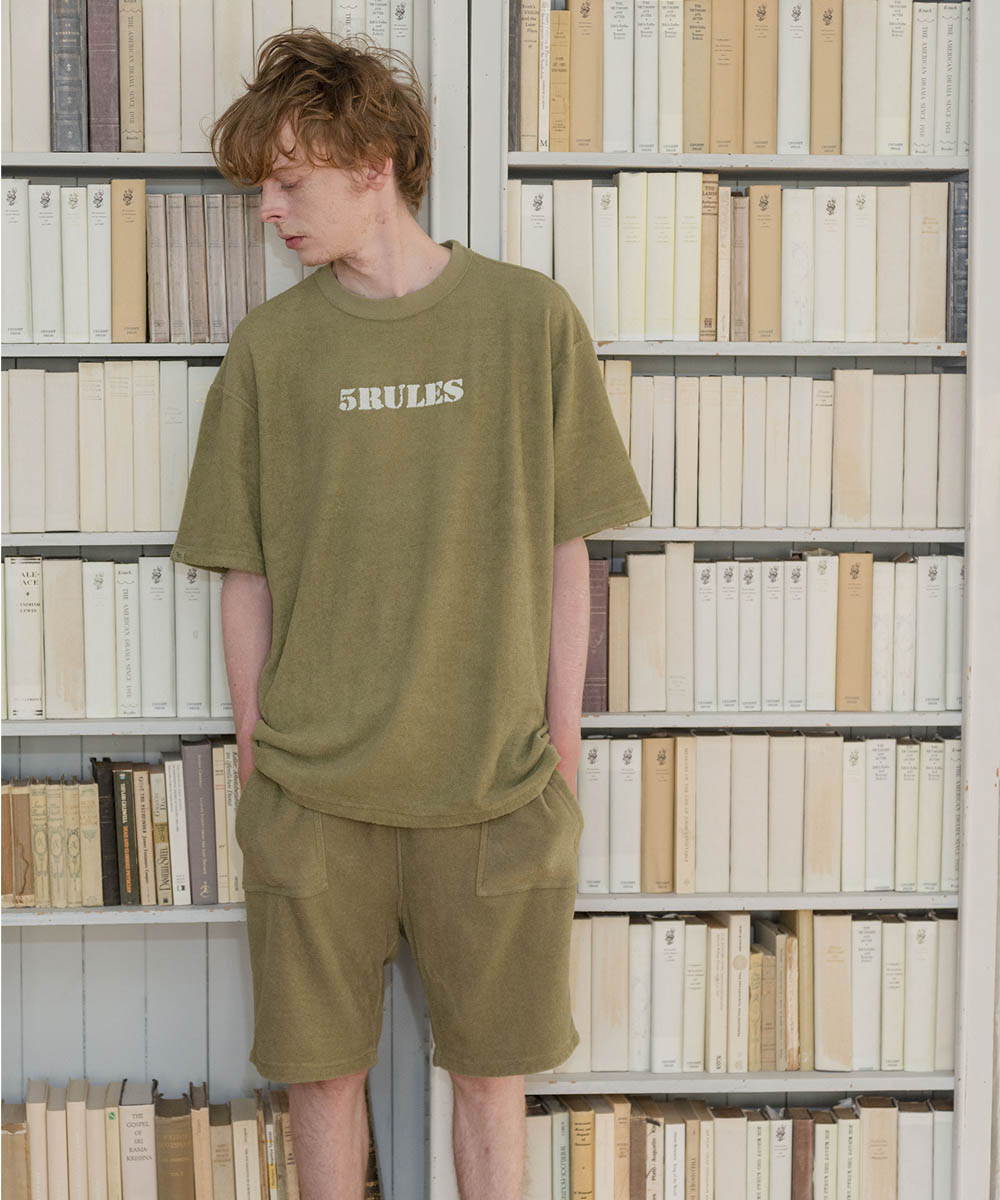 両面パイル半袖Tシャツ【コットン76%リネン24%】