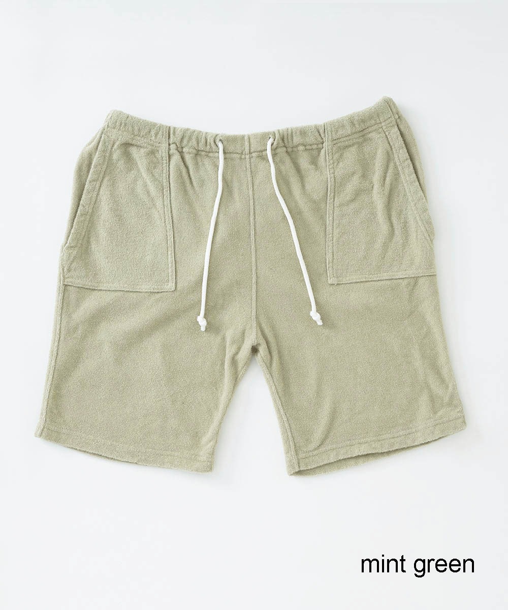 両面パイルハーフパンツ【コットン76%リネン24%】