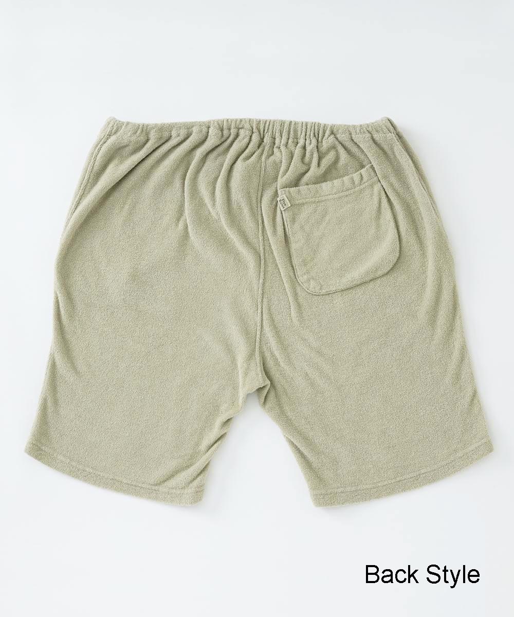 両面パイルハーフパンツ【コットン76%リネン24%】