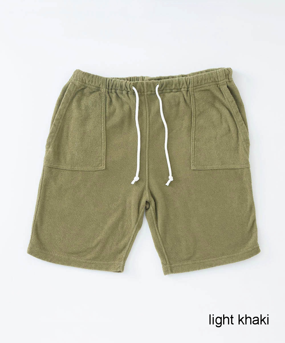 両面パイルハーフパンツ【コットン76%リネン24%】