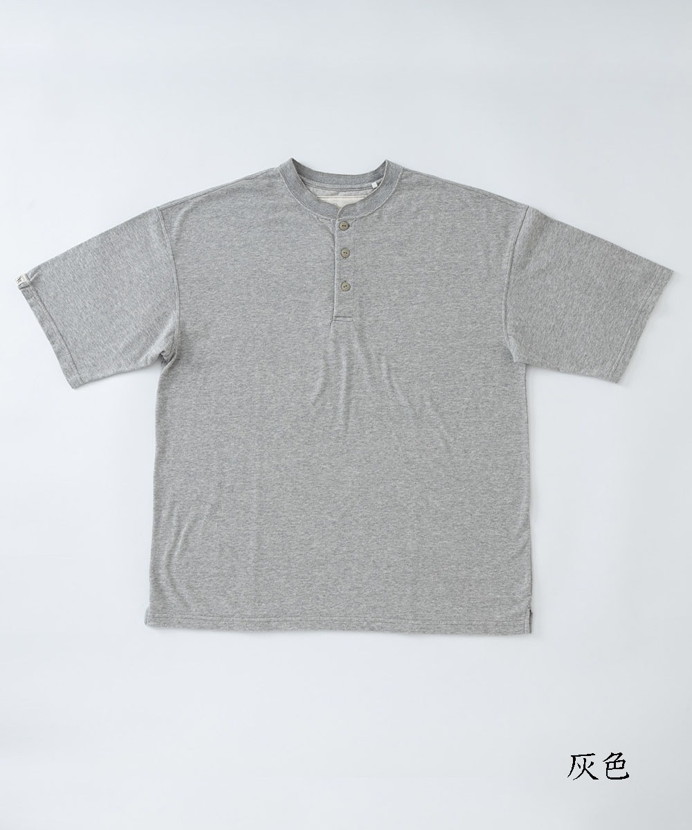 モイスト ヘンリーネック半袖Tシャツ【メンズ】