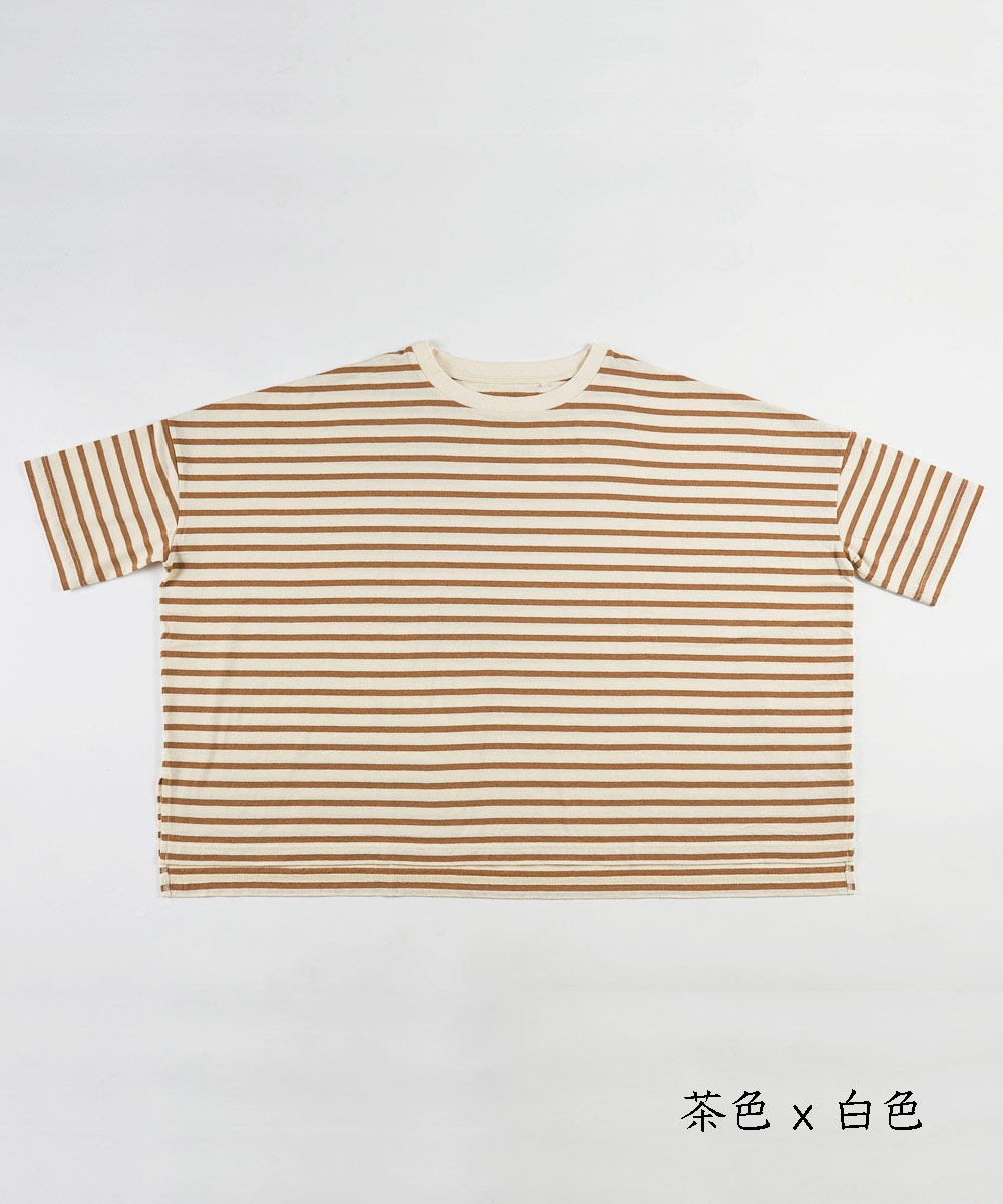 モイスト ボックス半袖Tシャツ ボーダー【レディース】